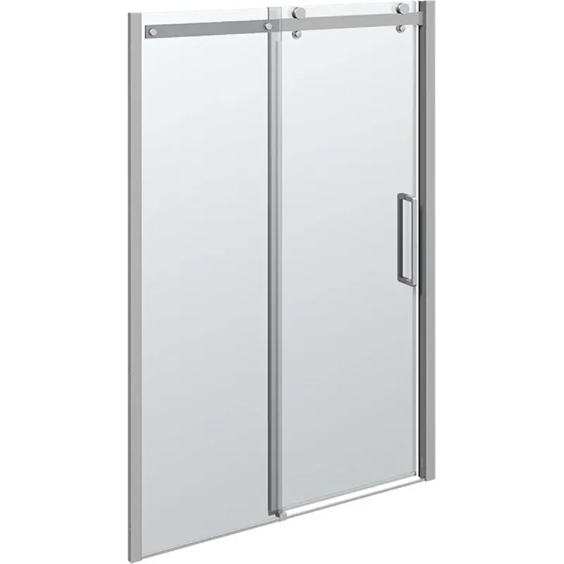 Scanbad Skydedør Sæt 1400 Mm   Deluxe Krom Klar