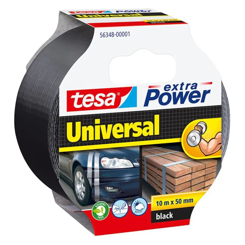 Tesa Extra Power Universal 10 Meter   50 Mm Black