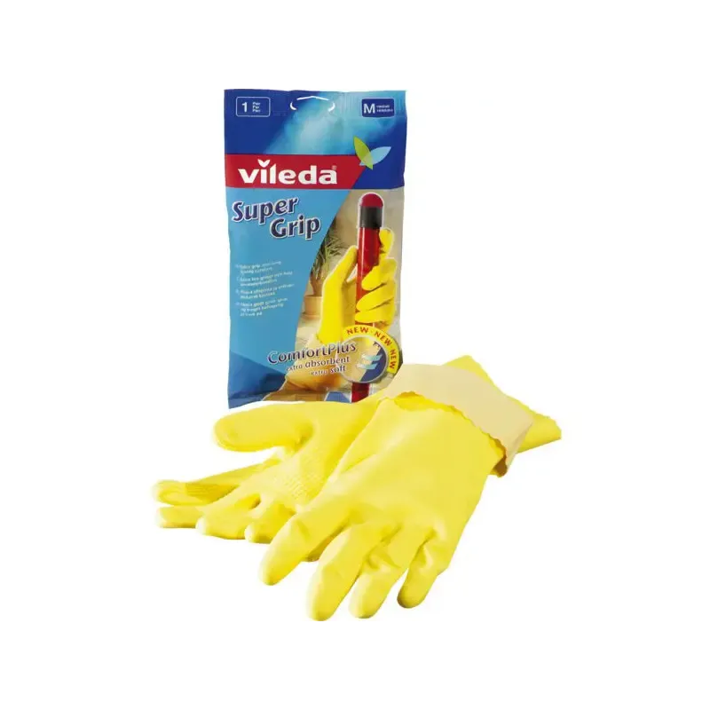 Vileda Gummihandske Super Grip Gul Str