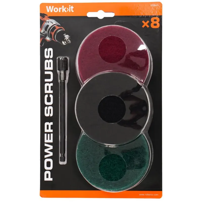 Work-it Power Scrubs Sliberondeller Til Boremaskine ø100 Mm