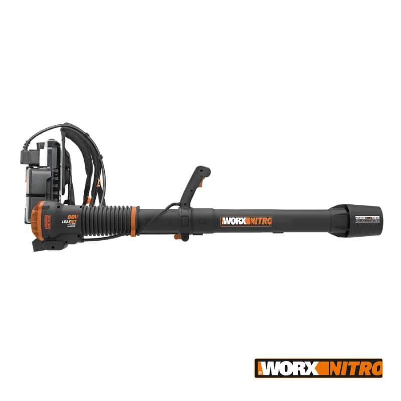 Worx 4x20v Løvblæser Og Backpack  Inkl 4stk Wa3553   0ah  4t Powertank Lader