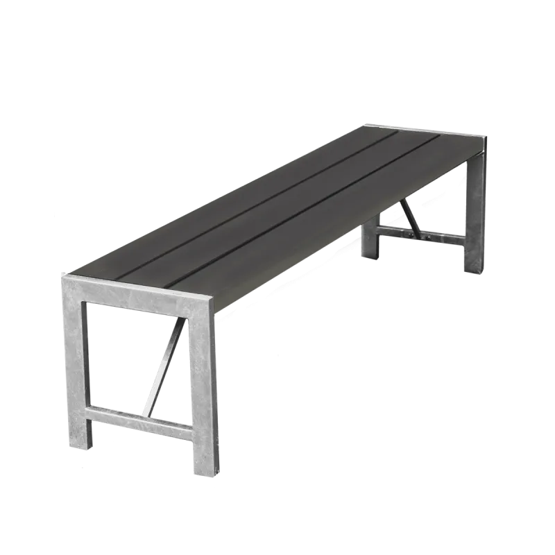 Bænk  -model 180 Cm  Nonwood Antracit Og Galv  Stel Hortus