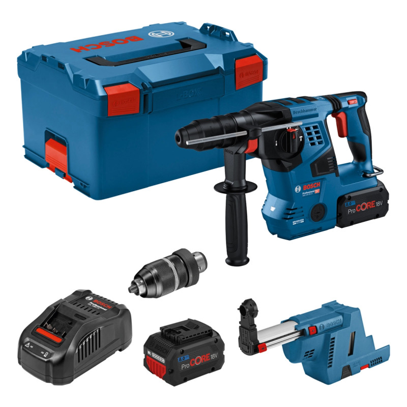 Bosch Akkuborehammer Gbh 18v-28 Cf 2x8ah Gde Sb  -boxx 611921003