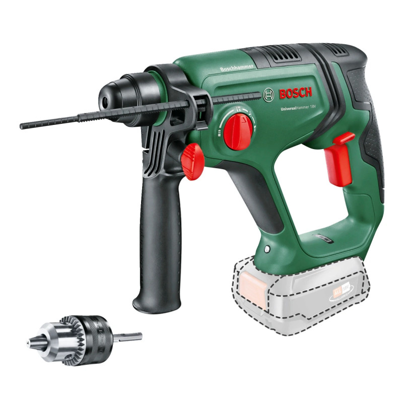 Bosch Akkuborehammer Universal 18v Solo   Adapter 06039d6001