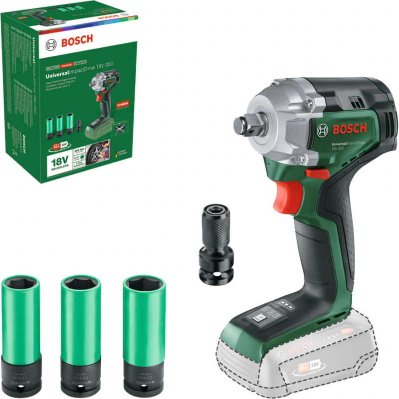 Bosch Akkuslagnøgle Univ 18v-350   Topnøglesæt 603980305