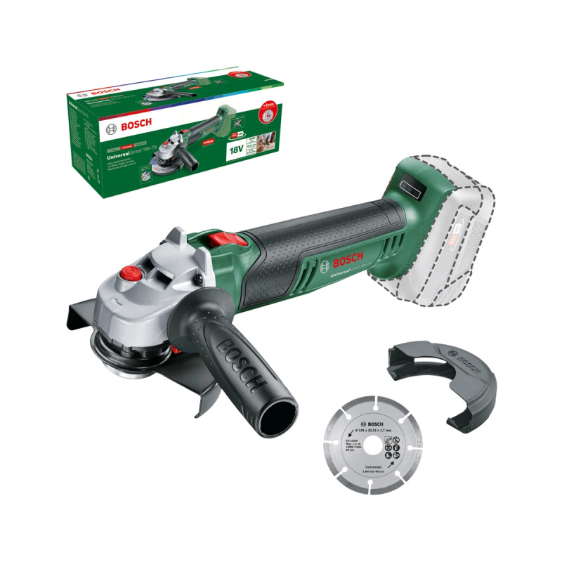 Bosch Akkuvinkelsliber 18v 125mm Solo   Tilbehør 06033e5002