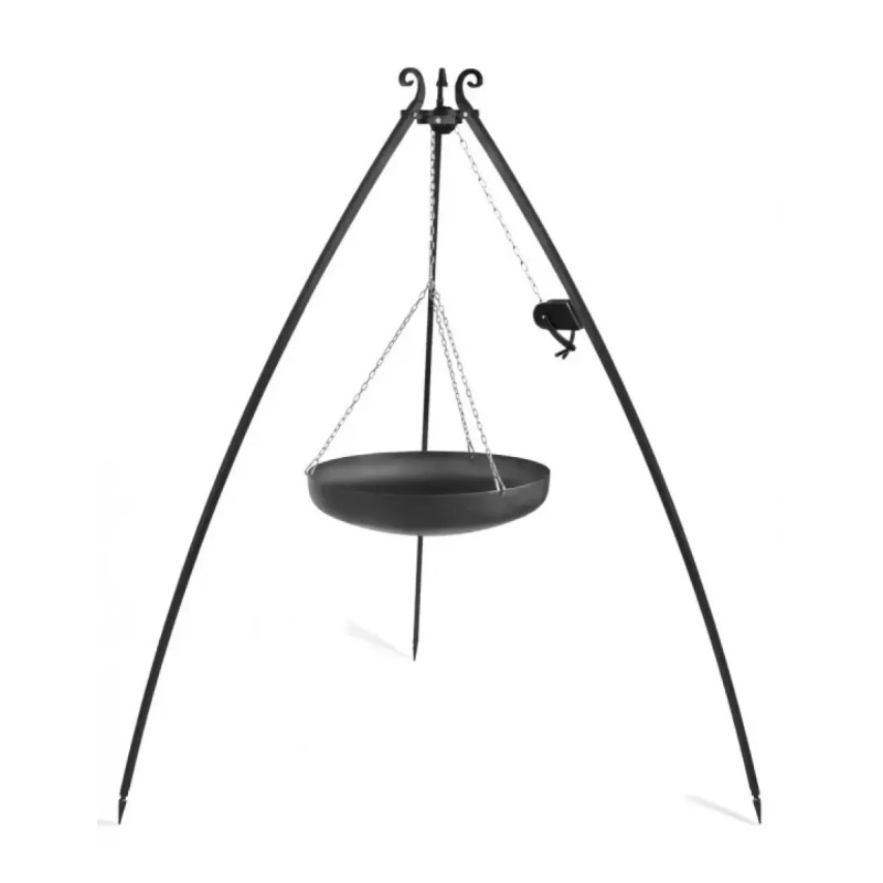Cook King 200 Cm Trefod Med 70 Cm Stålwok Og Hejs