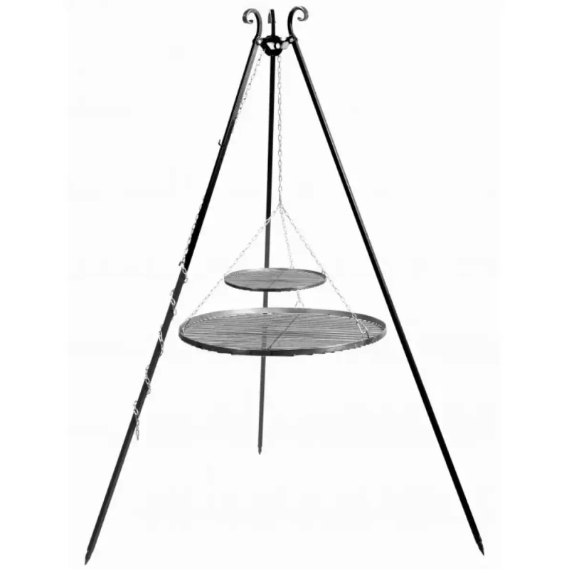 Cook King 180 Cm Trefod Med   Stålriste 80 Cm   40 Cm