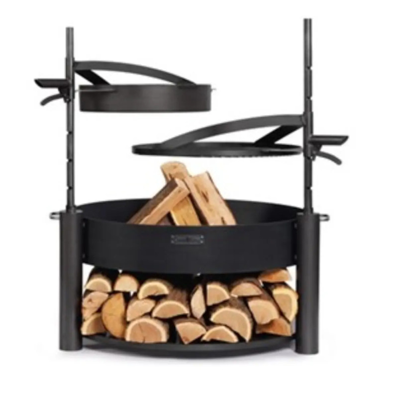 Cook King   Montana Xâ  80 Cm Havebålfad Med Grillrist  Ekstra Mast Og Stålpande