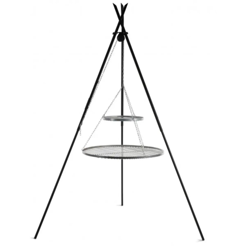 Cook King   Tipiâ  210 Cm Trefod Med   Grillriste   Rustfrit Stål 70 Cm   40 Cm