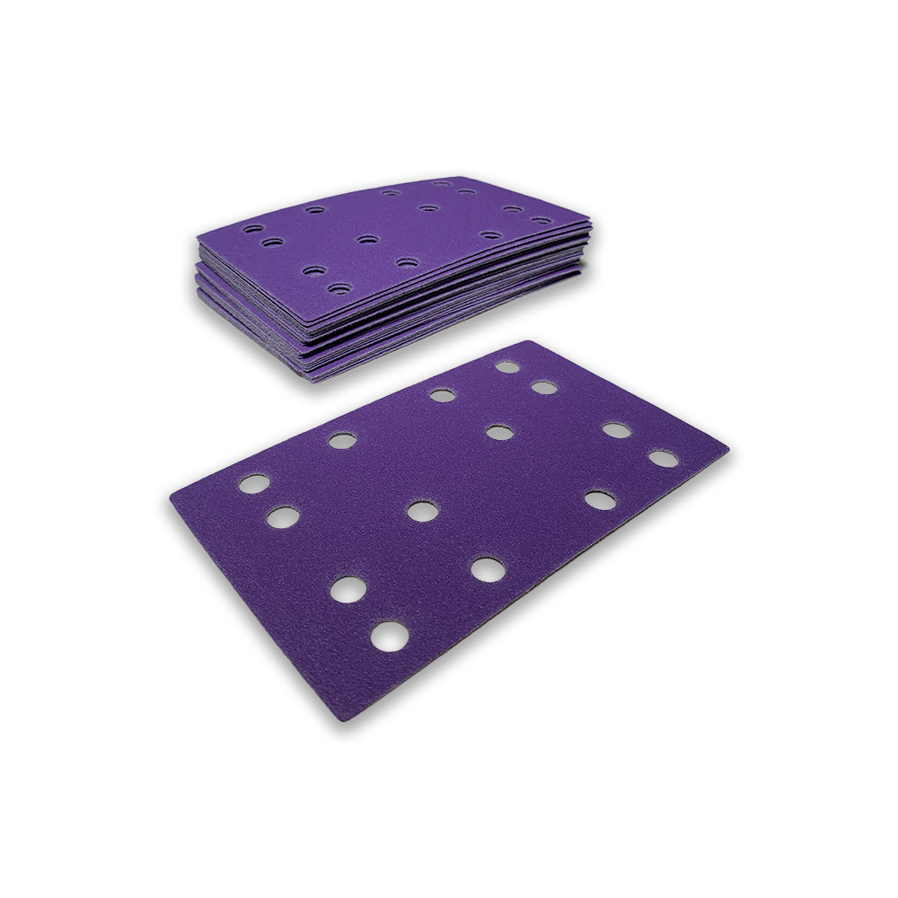 80x133mm Sandpapir   Ark 25 Stk  Cool Violet Korn P40