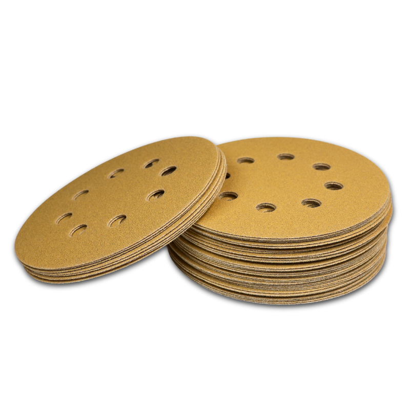 Cool Yellow ø125mm Sliberondeller 50 Stk Korn P80