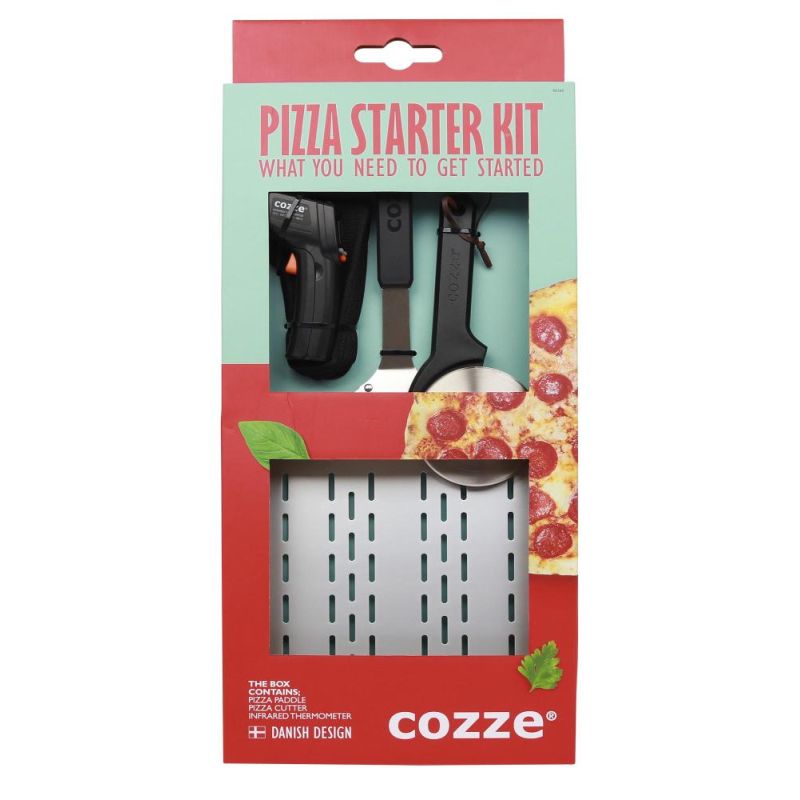 Cozze Gavesæt Med Pizzaspade  Termometer   Pizzaskære   Dele
