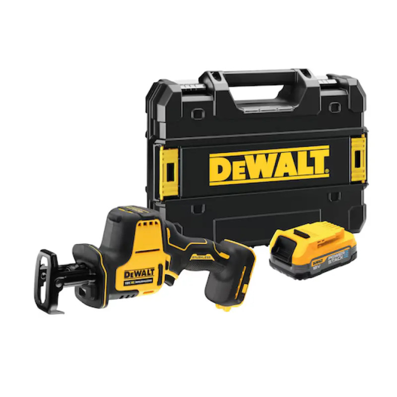Dewalt 18v Xr Kulløs Kompakt Bajonetsav Inkl      Powerstack Batteri   Dcs369e1t-xj