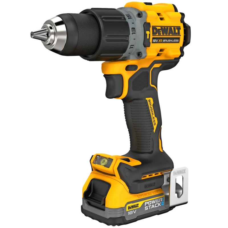 Dewalt 18v Xr Kulløs Slagboremaskine Inkl        7ah Powerstack Batterier Tstak   Dcd805e2t-qw