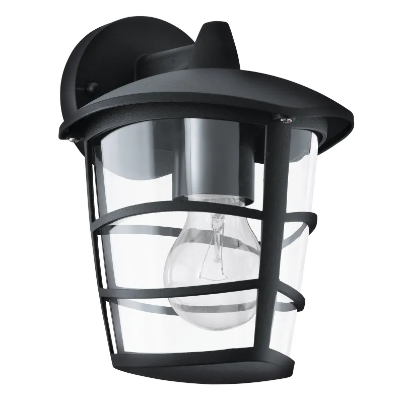 Eglo Aloria Ude Væg Ned Sort Udendørslampe 93098