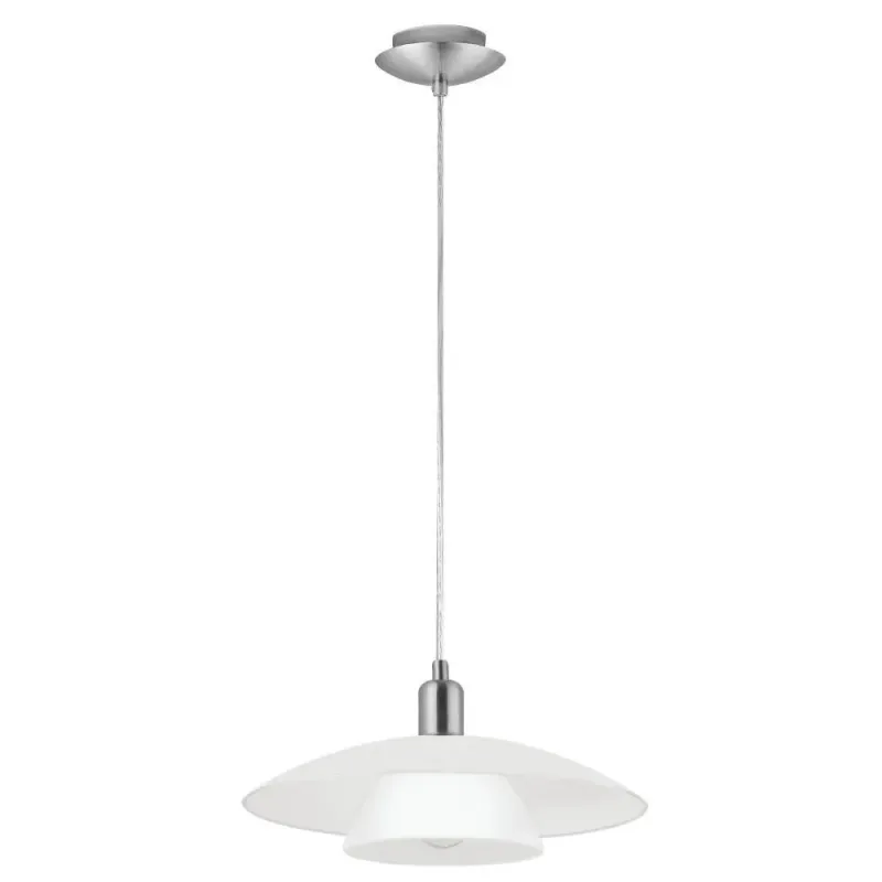 Eglo Brenda Pendel ø395 Bs Hvid Glas Pendellampe 87052