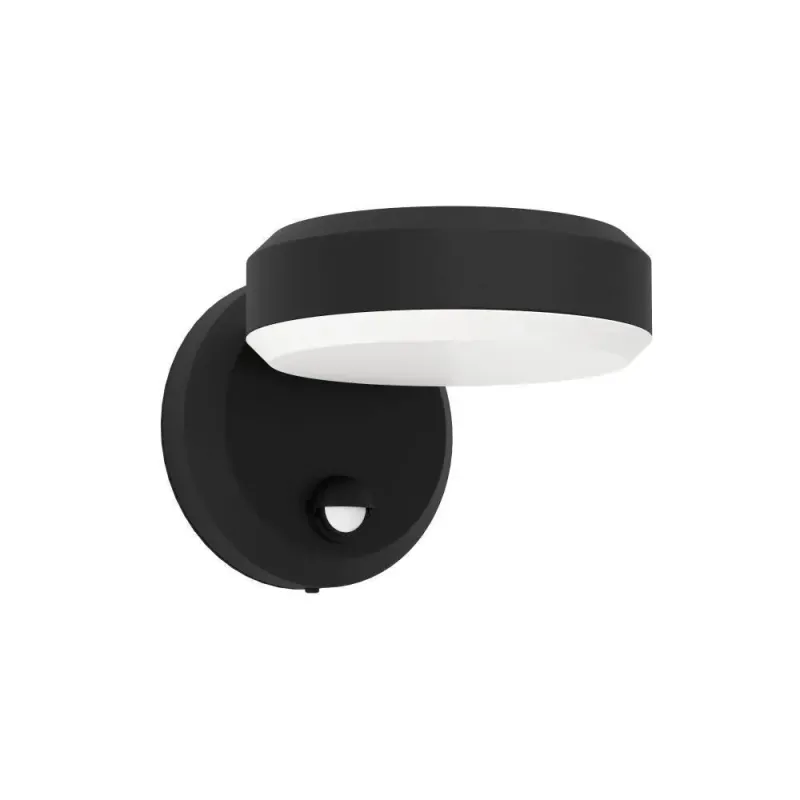 Eglo Fornaci Ude Væg   Sensor   7w 850lm 3000k Ip54 Sort Udendørslampe 900674