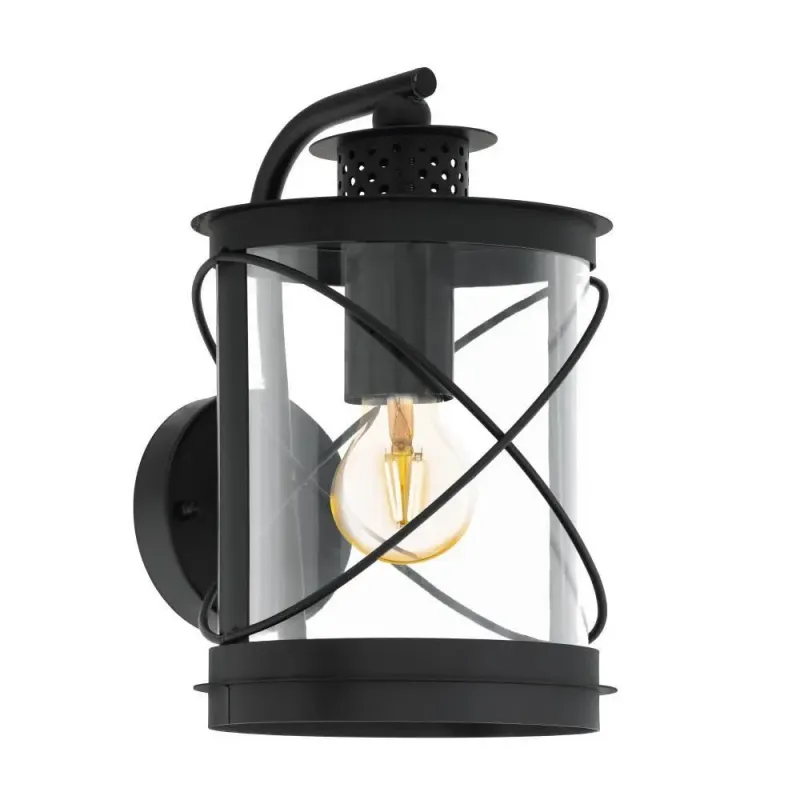 Eglo Hilburn Ude Væg Ned Sort Udendørslampe 94843