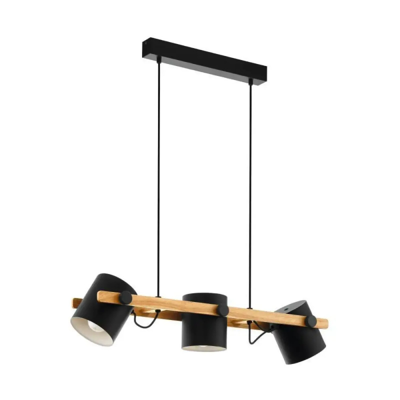 Eglo Hornwood Langbord 3l Sort Træ Langbordlampe 43045