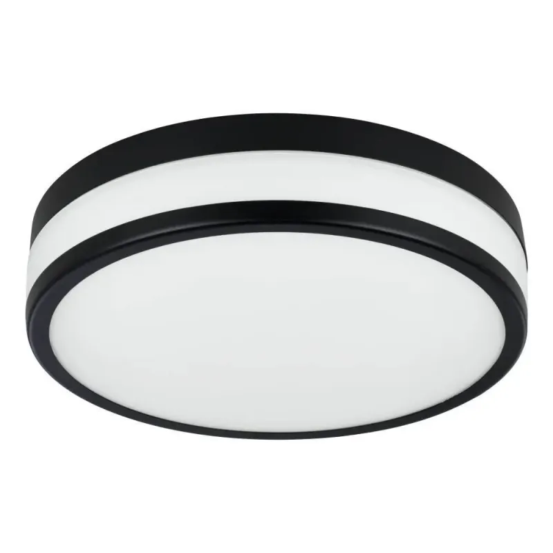 Eglo Led Palermo Loft ø295 Sort Hvid  Loftlampe 900846