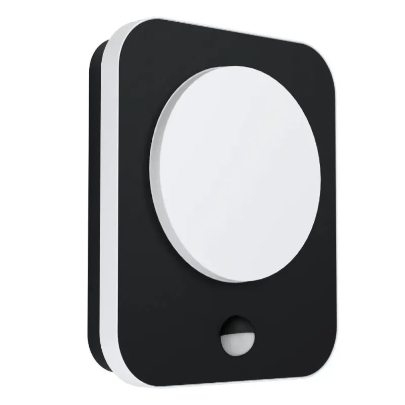Eglo Madriz Ude Væg Sensor 2x3 6w 740lm 3000k Ip44 Sort Udendørslampe 99584