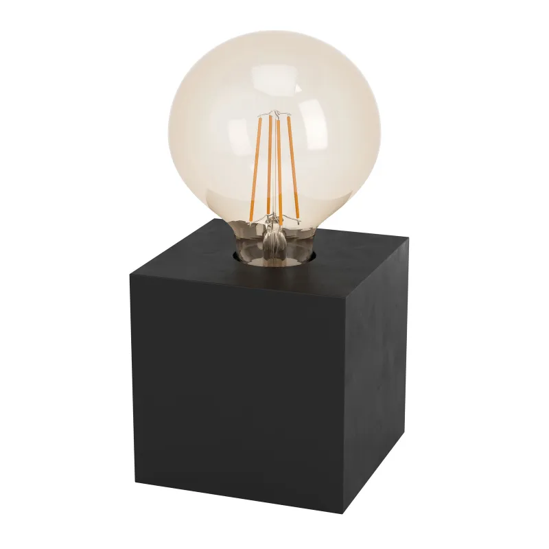 Eglo Prestwick   Bord E27 Træ Sort  Bordlampe 43734