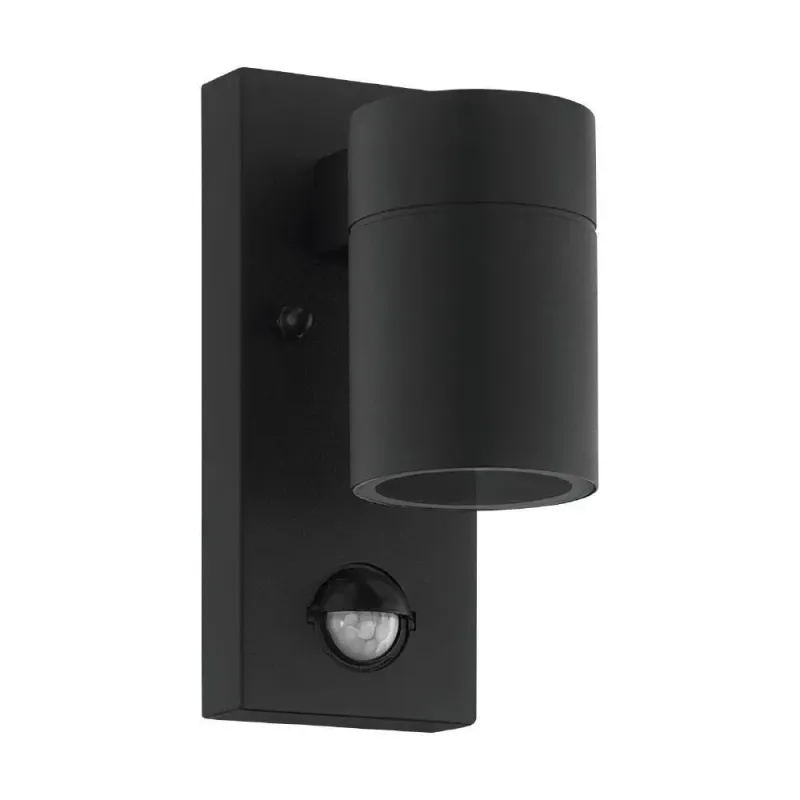 Eglo Riga Ude Væg Sensor Ip44 Sort Udendørslampe 99571