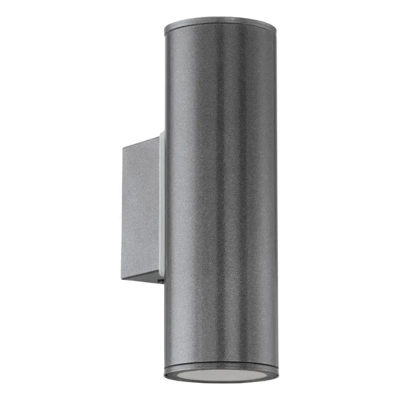 Eglo Riga Ude Væg 2x3w Ip44 Antracit Udendørslampe 94103