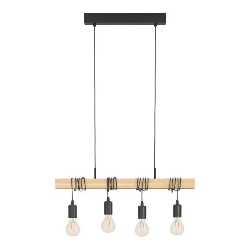 Eglo Townshend   Langbord 4l Sort Træ Langbordlampe 32916