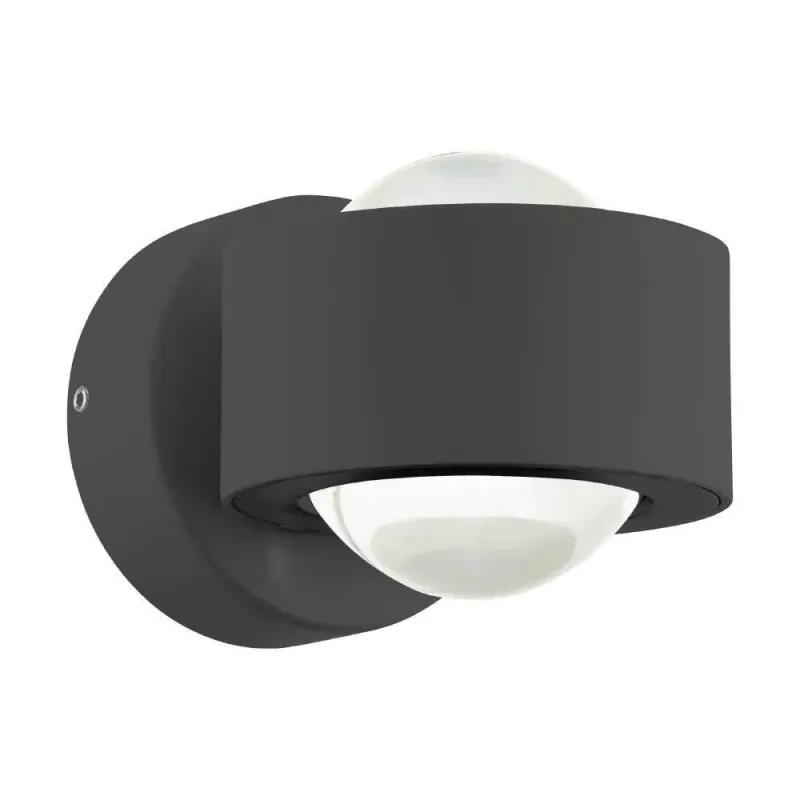 Eglo Treviolo Ude Væg 2x2 2w 2x230lm 3000k Ip44 Antracit Udendørslampe 98746