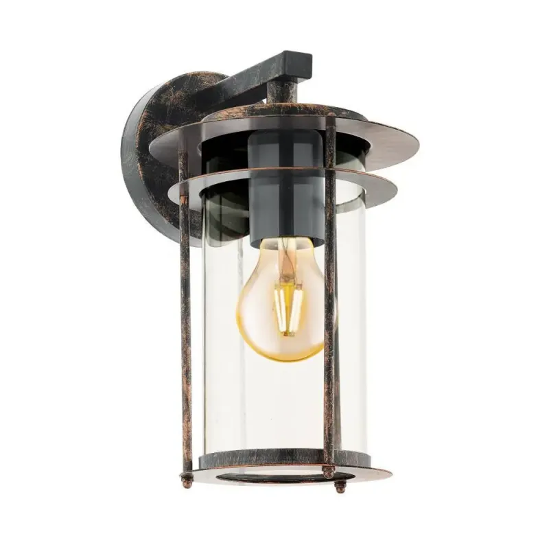 Eglo Valdeo Ude Væg E27 Antik Kobber Klar Udendørslampe 96241