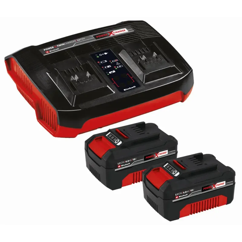 Einhell Power- -change Starterkit 2x18v   0a Og Twin Oplader