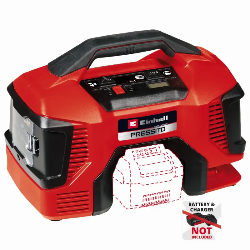 Einhell Pressito 18 21 Akku Kompressor 18 Volt   Batteri Og Lader