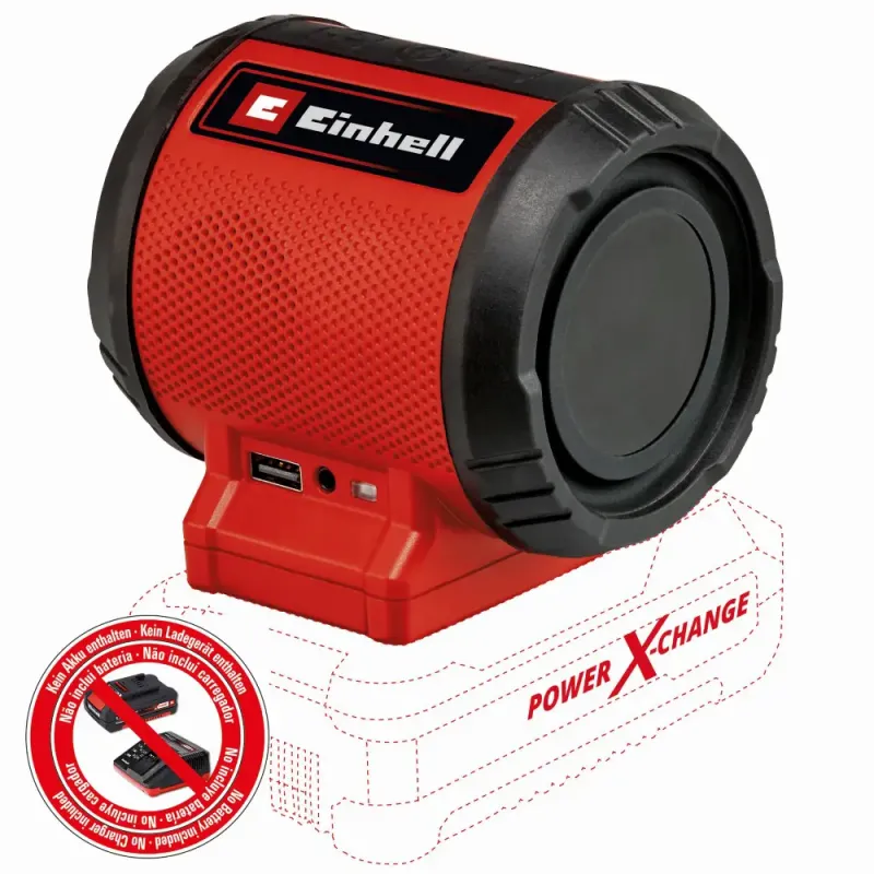 Einhell Tc-sr 18 Li Akku Højttaler   Batteri Og Lader