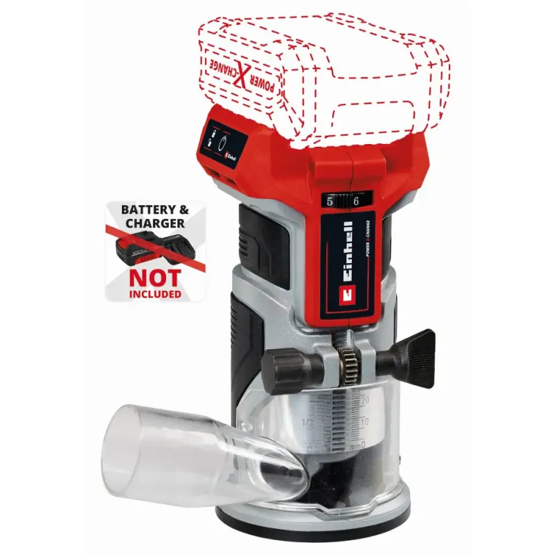 Einhell Tp-et 18 Li Bl Akku Overfræser 18 Volt   Batteri Og Lader