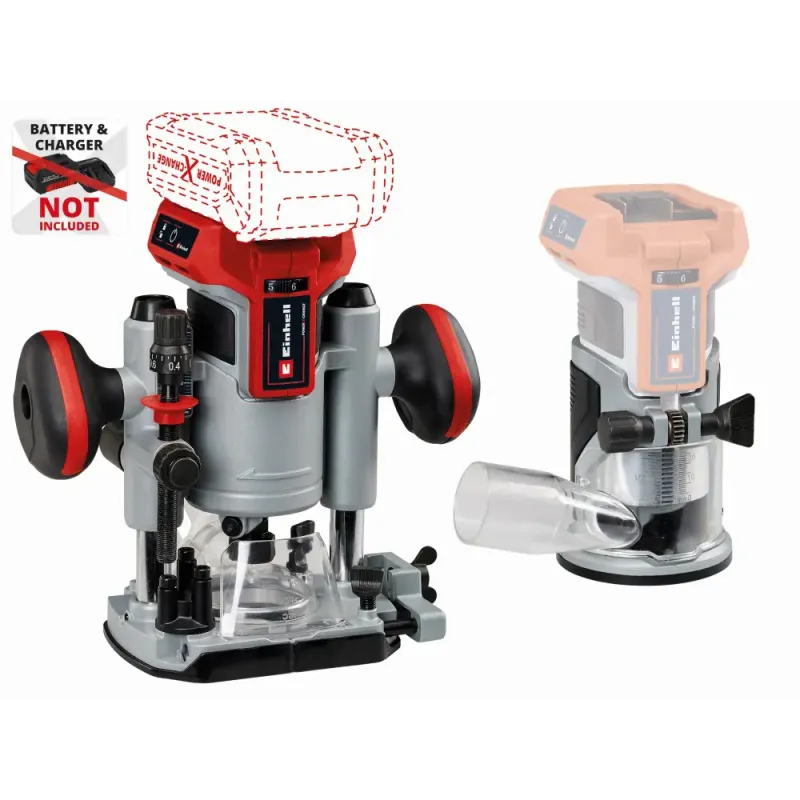 Einhell Tp-ro 18 Set Li Bl Overfræser 35 45 Mm 18v   Batteri Og Lader