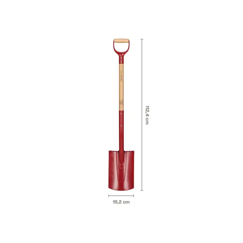 Fiskars Spade  Afrundet Classic   Skaft   19 5x8x122cm