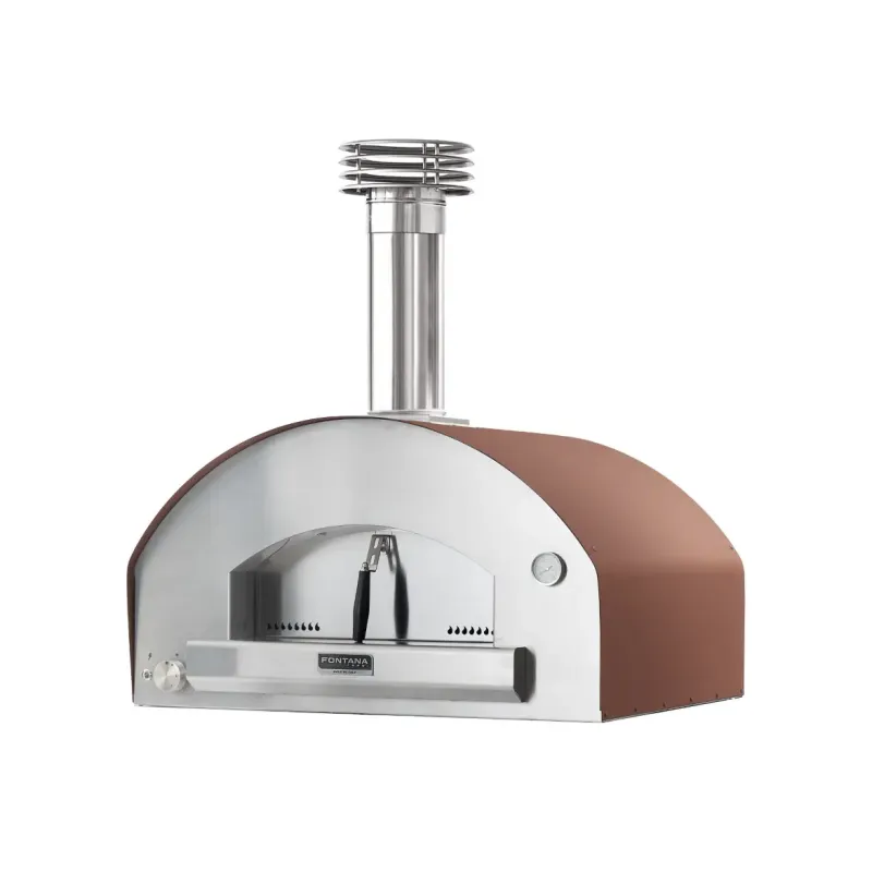 Fontana Forni Mangiafuoco Rosso Gas Pizzaovn Uden Vogn