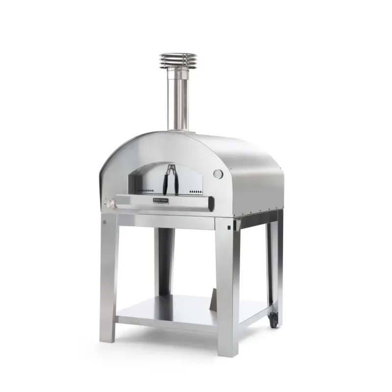 Fontana Forni Marinara Inox Gas Pizzaovn Med Vogn