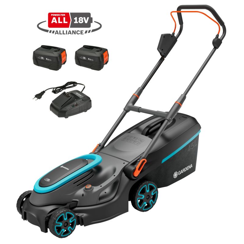 Gardena Batteridrevet Plæneklipper Powermax 37 36v  Sæt 14638-20