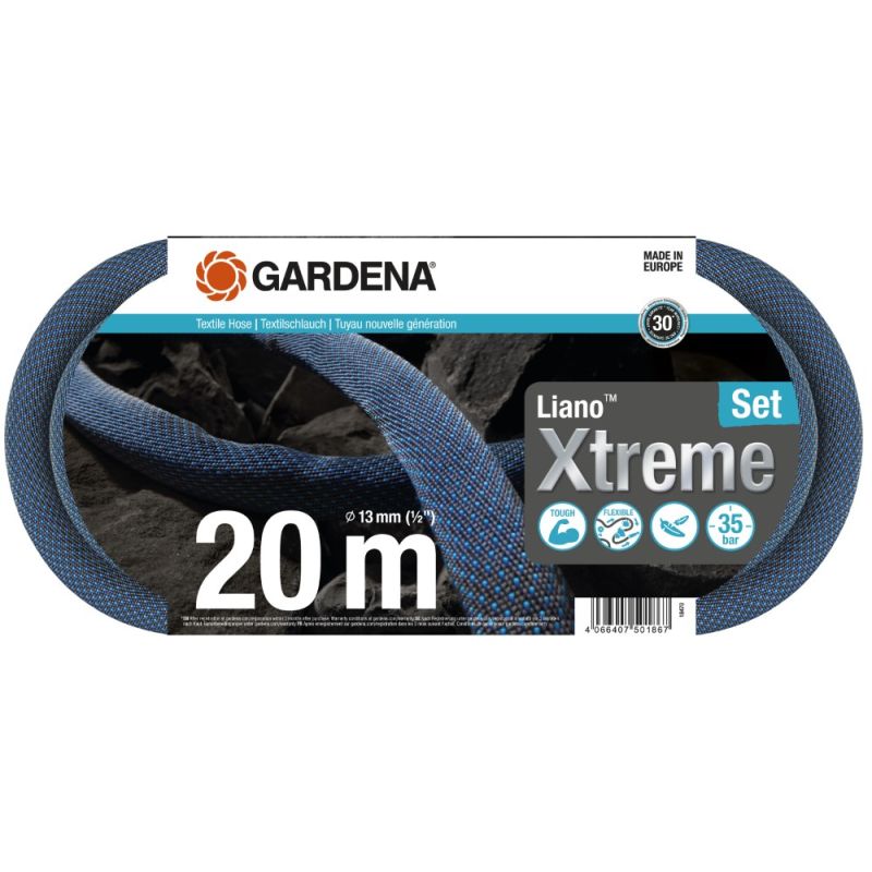 Gardena Tekstilslange Lianoâ  Xtreme 13 Mm      Quot  20    Sæt 18470-20