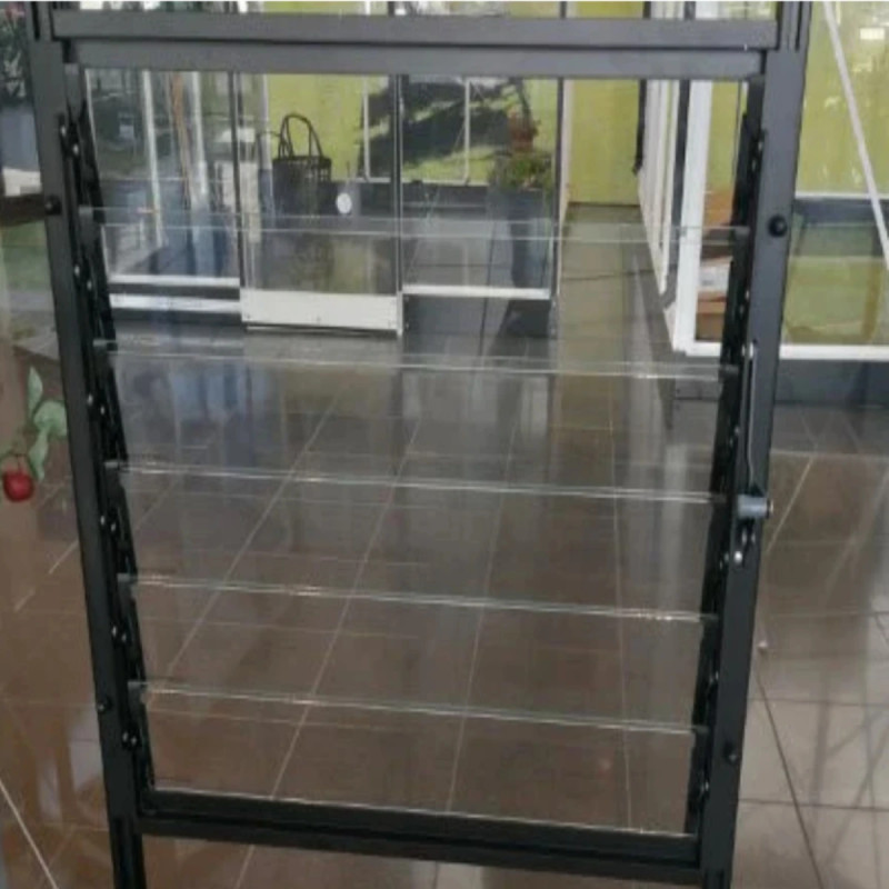 Halls Qube Square   Lean-to Jalousivindue Sæt Sort