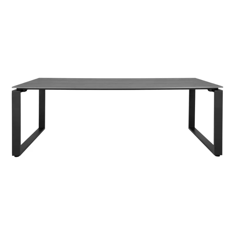 Havebord Havebord Med Bordplade   Grå Nonwood Og Sorte Ben 210x100 Cm 7501022