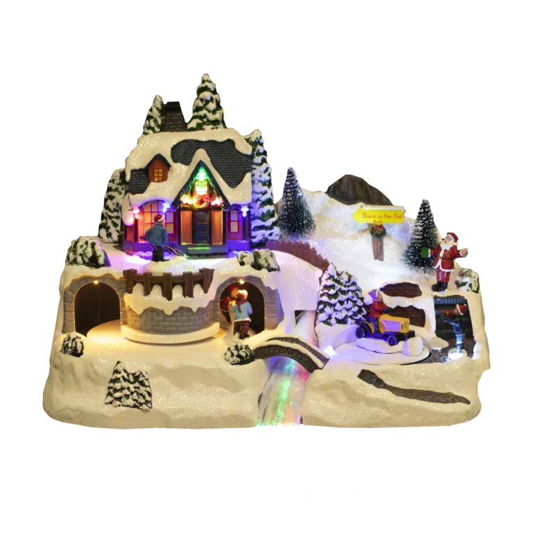 Juleby  Quot River Town Quot  Nordic Winter Med Lys Og Musik  Til Batteri