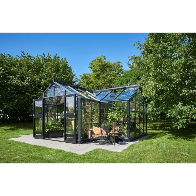 Juliana Orangeri 21    Mâ  Drivhus Antracit      Mm Hærdet Glas