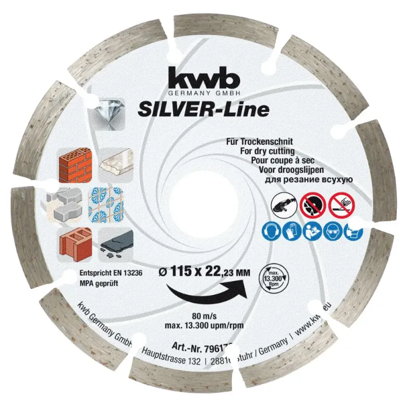 Kwb Diamantskæreskive ø125   22             Mm