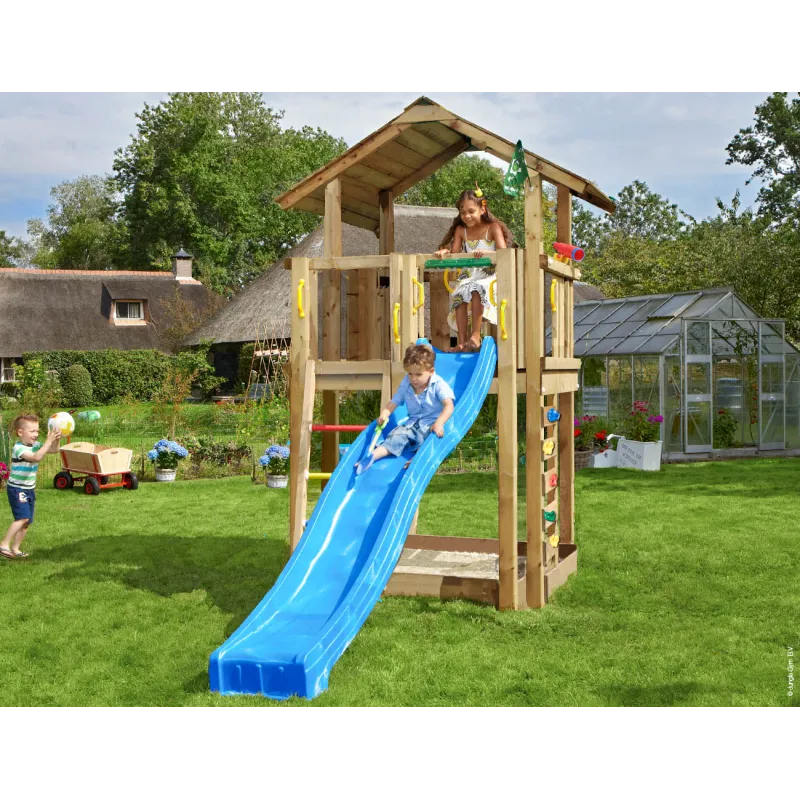 Legetårn Komplet Jungle Gym Chalet     Inkl  Rutschebane 804-432