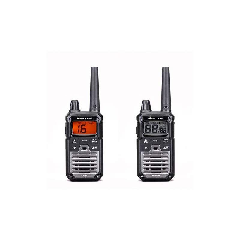 Midland Xt70 Pro Duo Black Dark Grey Walkie Talkie