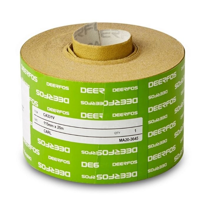115mmx25m  Sandpapir Rulle Med Velcro  Korn P80